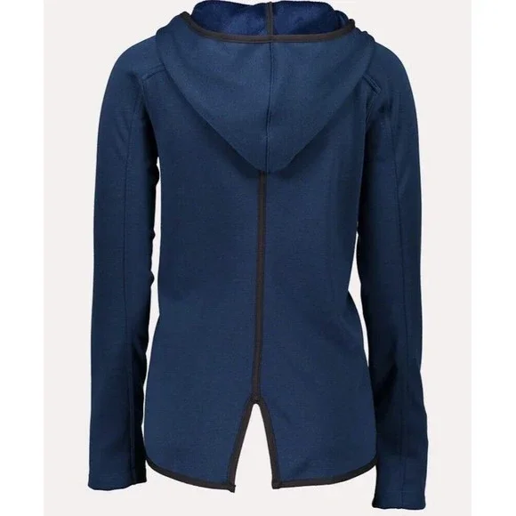 Obermeyer Women’s Lila Fleece Pullover Hooded Pockets Blue Size S EUC - Picture 2 of 12
